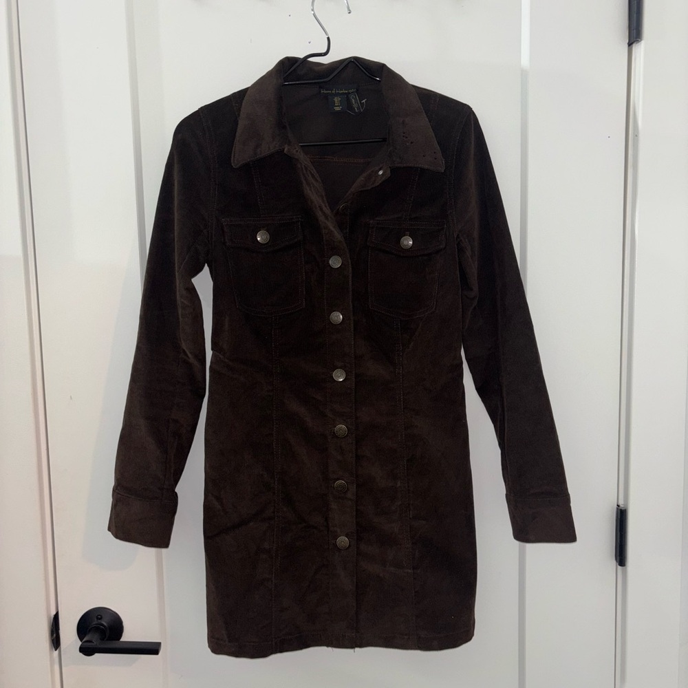 House of Harlow 1960 Chocolate Corduroy Dress